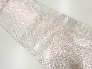 リサイクル　佐賀錦石畳に古典柄模様織出し袋帯